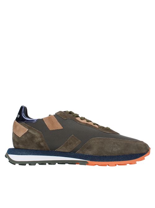 Sneakers in camoscio,pelle e tessuto GHOUD | RMLMMM65VERDE MILITARE